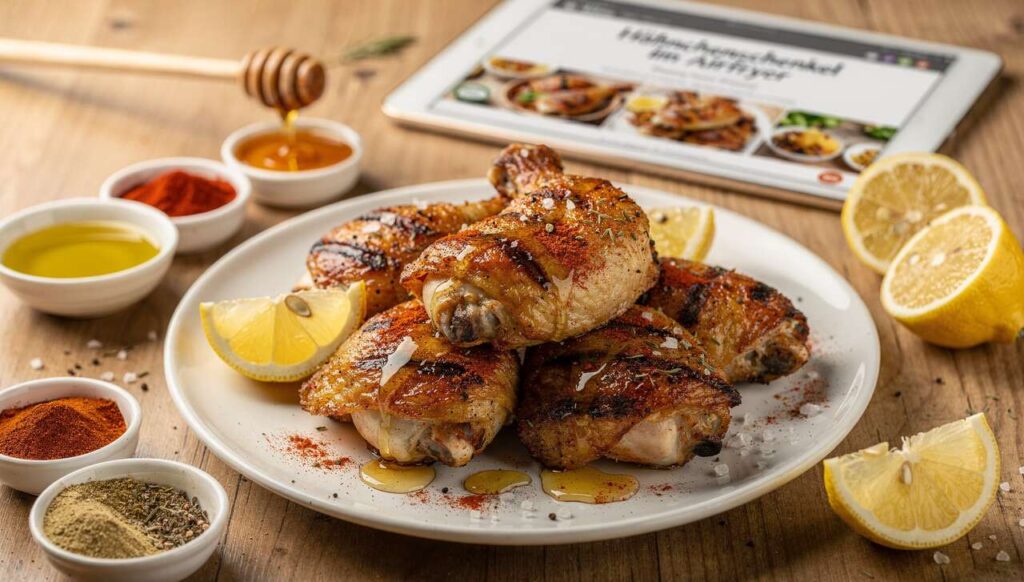 Hähnchenschenkel im Airfryer: Mit dieser Marinade werden sie so saftig wie vom Grill