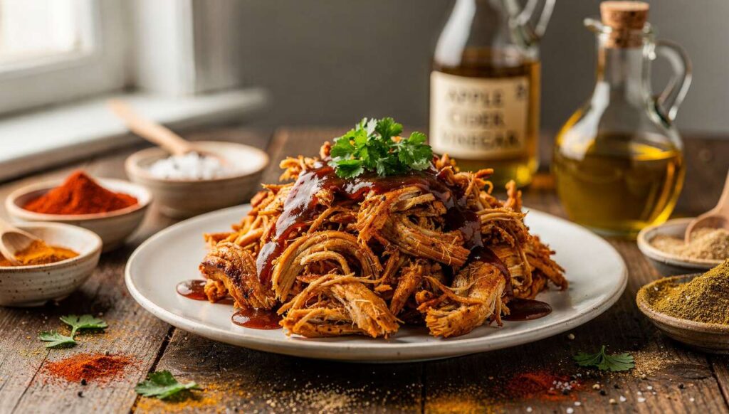 Pulled Chicken aus dem Airfryer: Zart wie nach 8 Stunden, aber fertig in 25 Minuten