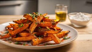 Süßkartoffel-Pommes aus dem Airfryer: Mit diesem Mehl-Trick werden sie endlich knusprig
