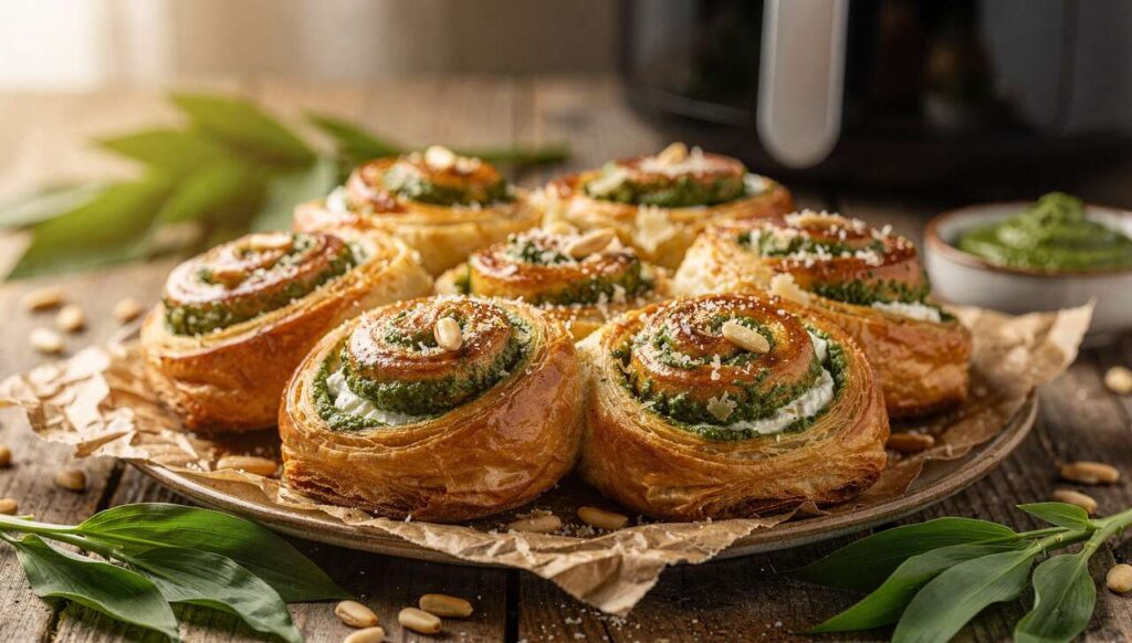 Bärlauch-Schnecken aus dem Airfryer: Herzhaft, blättrig und perfekt für den Osterbrunch