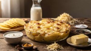 Kartoffelgratin aus dem Airfryer: Goldbraun überbacken in der Hälfte der Zeit
