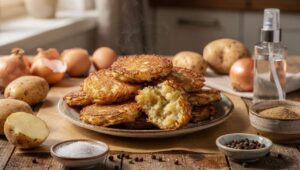 Kartoffelpuffer aus dem Airfryer, ohne Fett und trotzdem knusprig wie bei Oma
